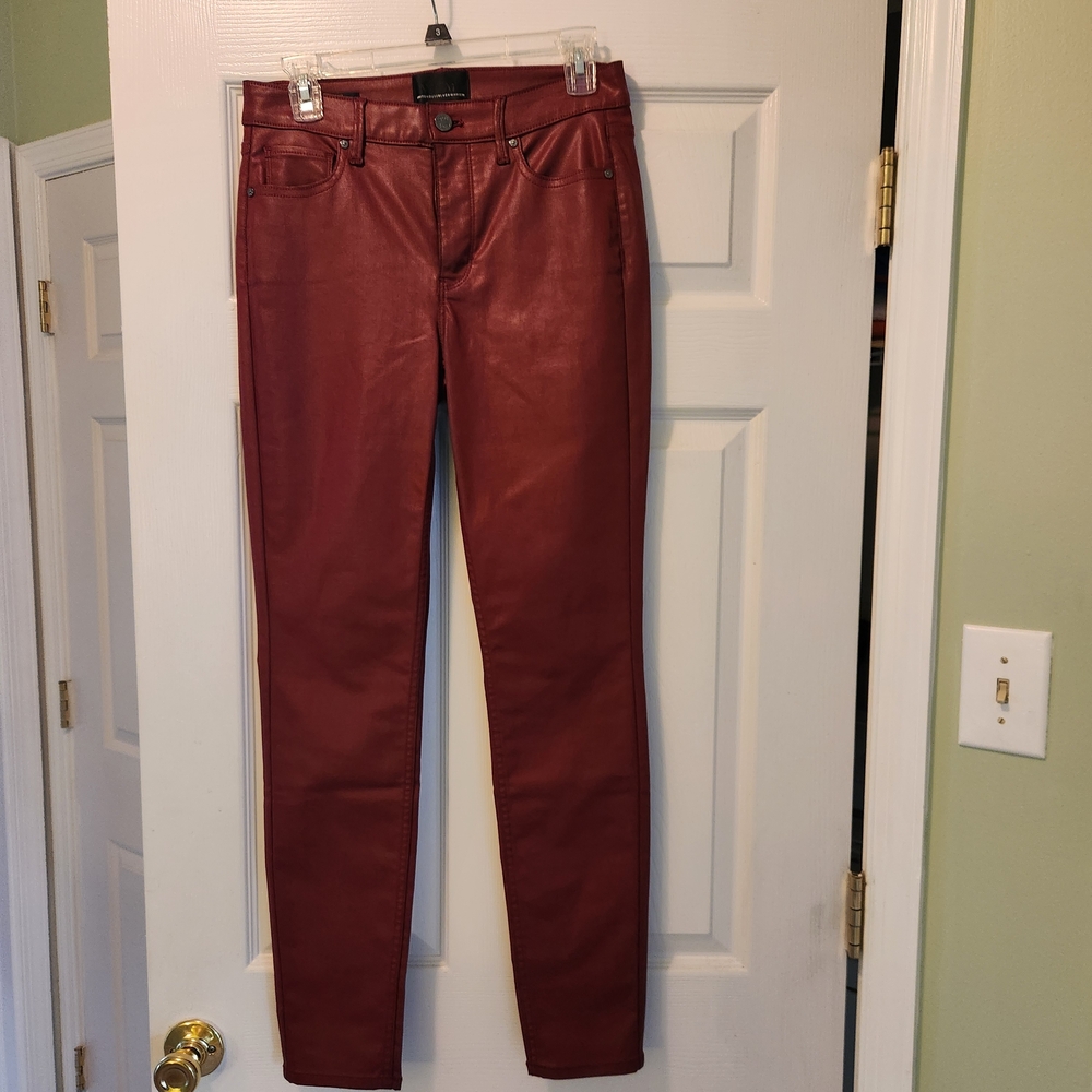 White House Black Market Whine Faux Leather Skinny High-Rise Pants